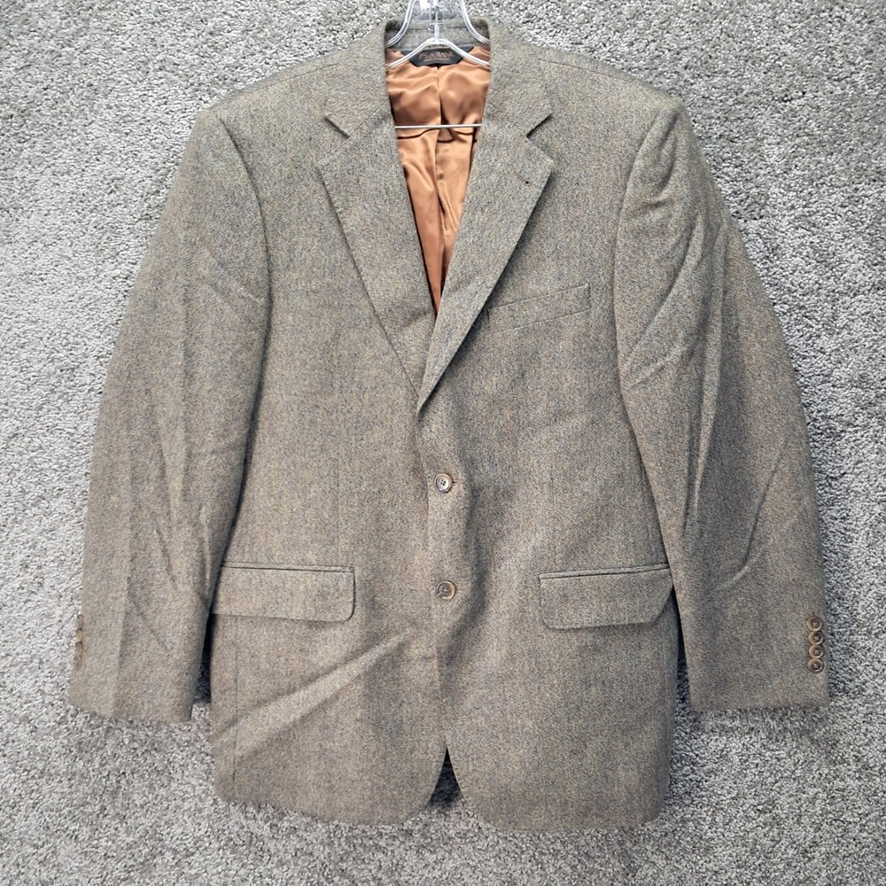 Jos A Bank Joseph Wool Cashmere Sport Coat Blazer 40 RG Brown Tan 2 Button Mens